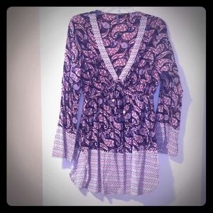 Women's long boho top